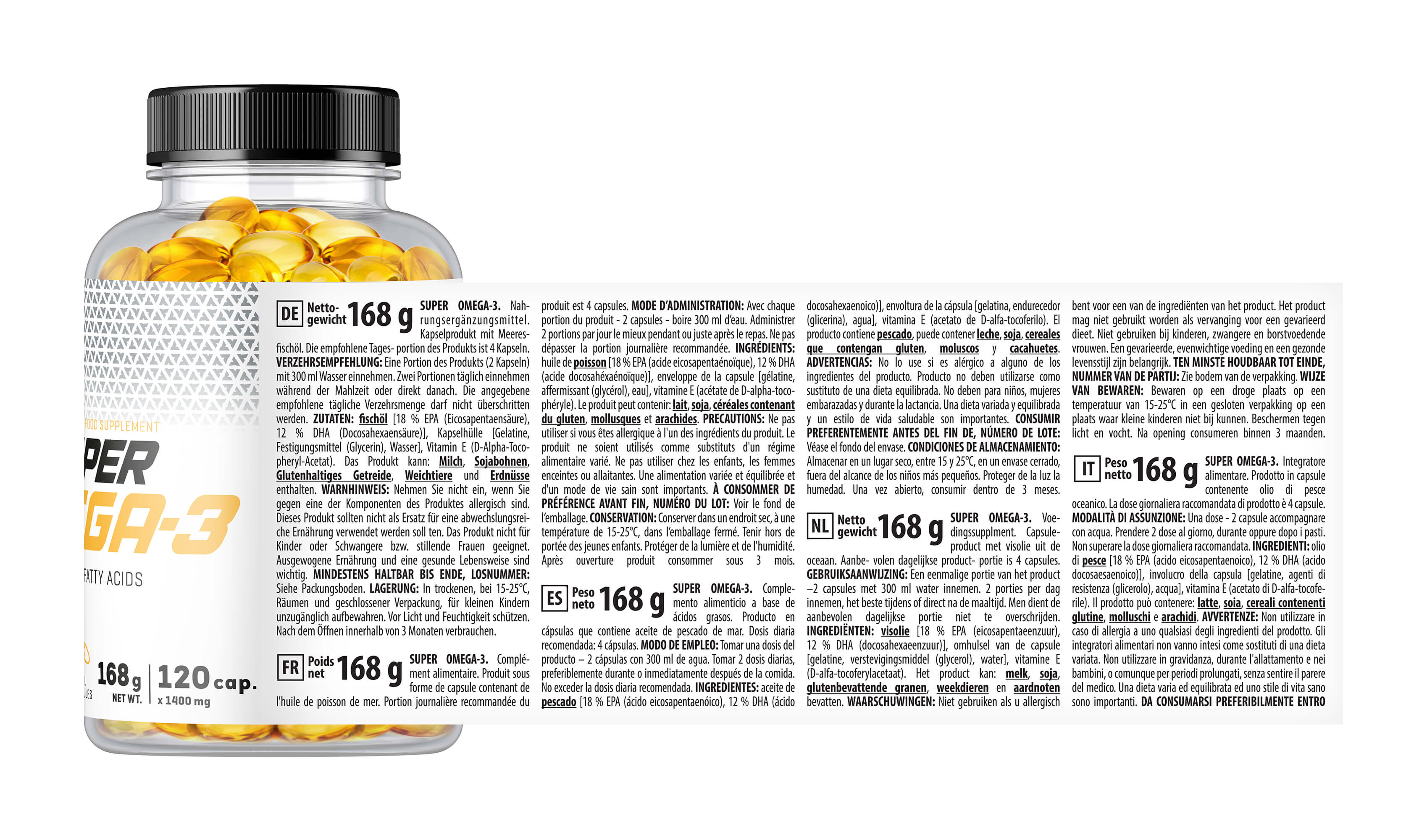 Trec Super Omega-3, kapsułki, 120 sztuk