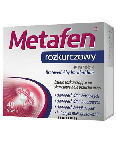Metafen rozkurczowy 40 mg, 40 tabl., cena, opinie, wskazania zdjęcie