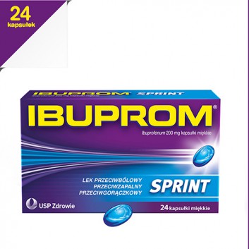 Ibuprom Sprint Caps, 200 mg, kapsułki miękkie, 24 sztuk
