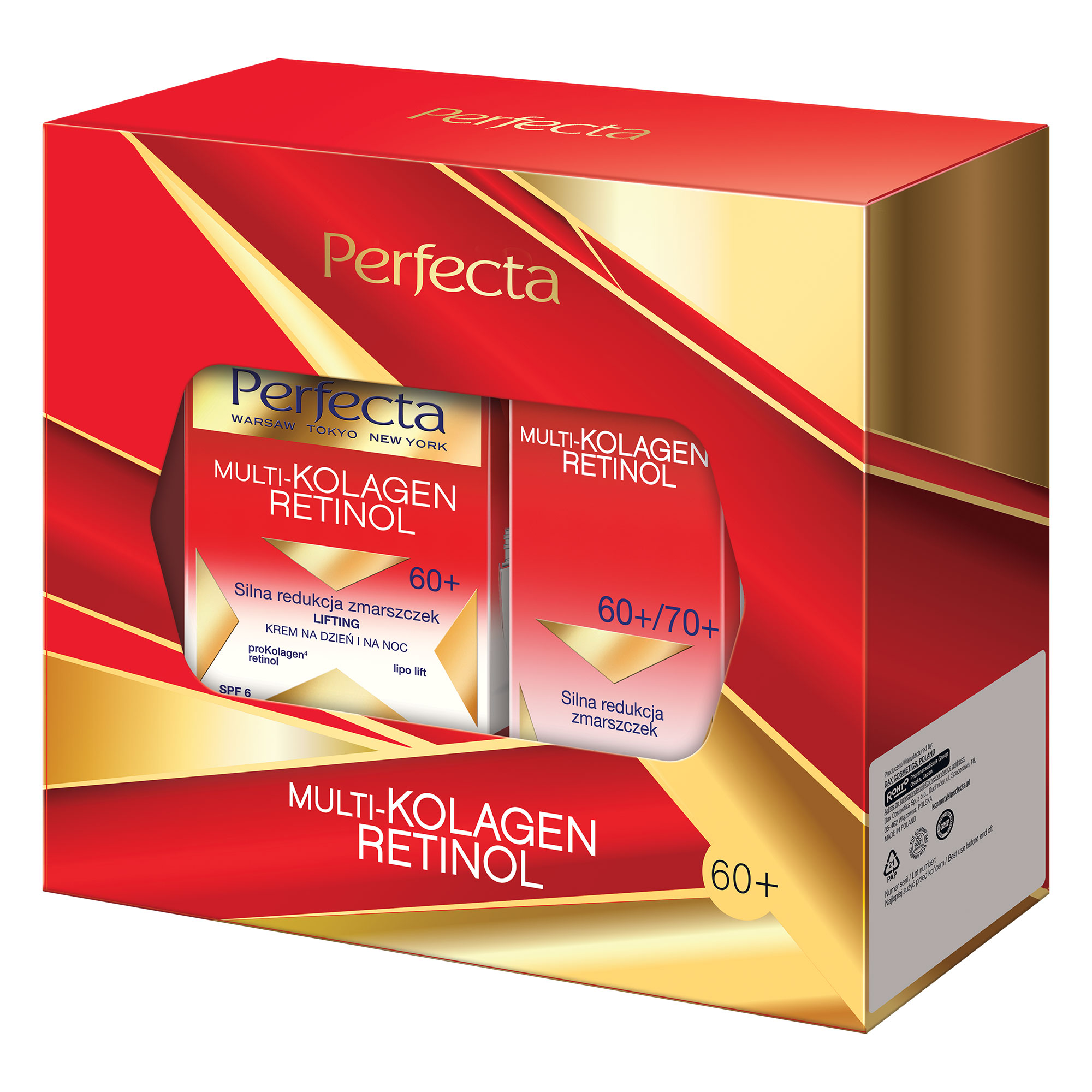 Perfecta Zestaw Multikolagen Retinol, Krem 60+, 50 ml+krem pod oczy, 15 ml zdjęcie