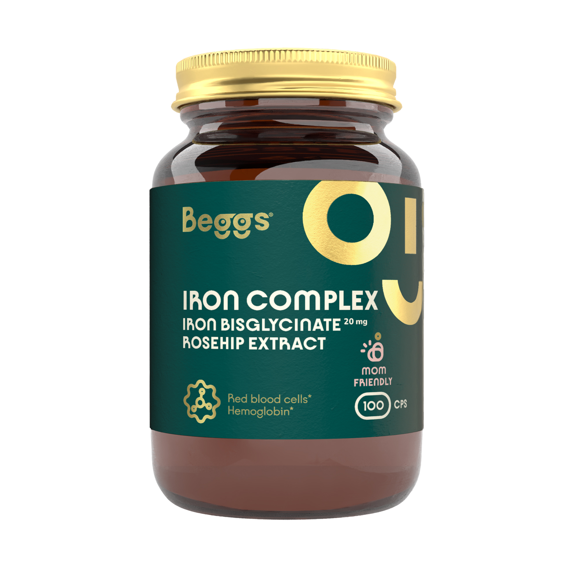 Beggs Iron Complex Iron bisglycinate rosehip extract, 100 kapsułek zdjęcie