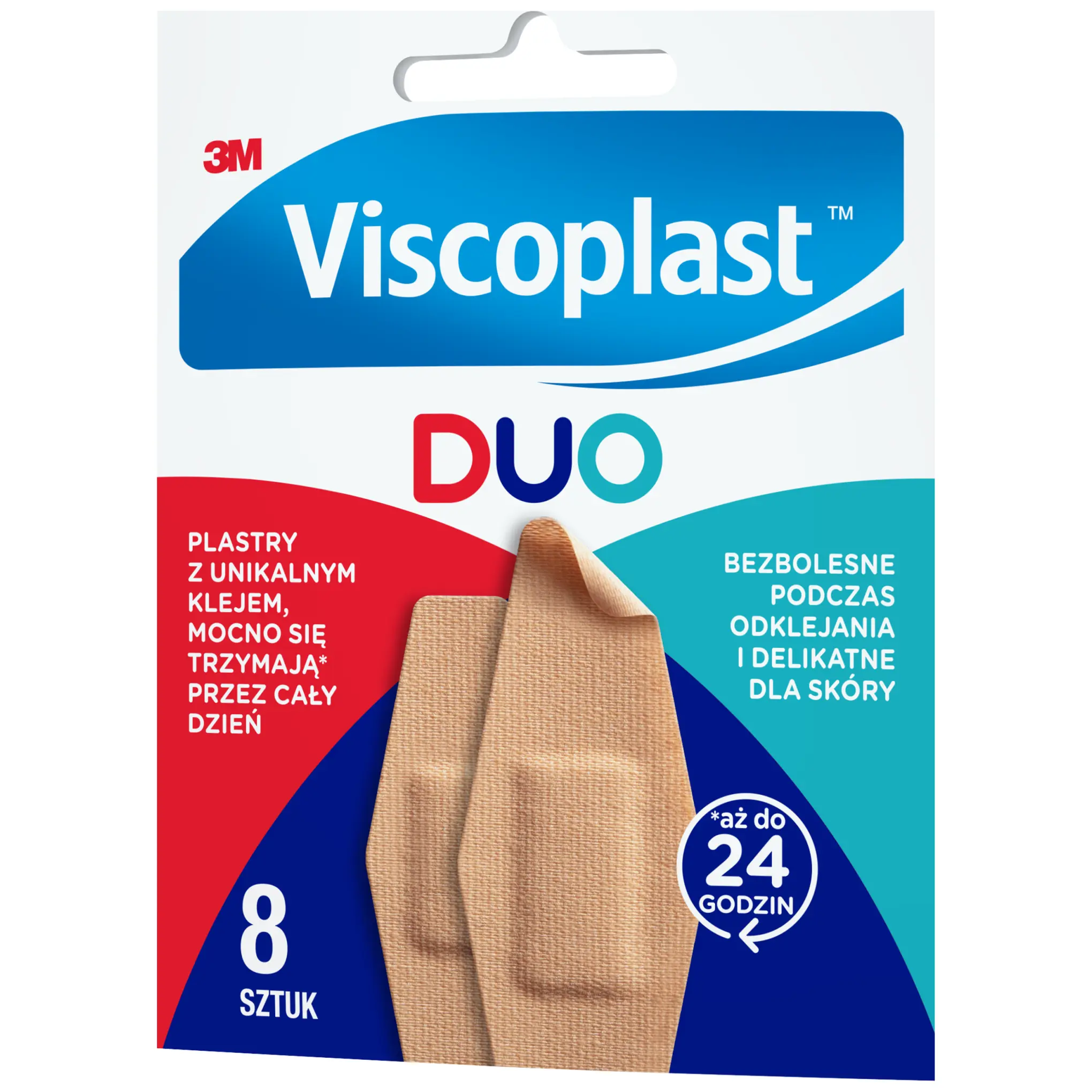 Viscoplast Duo zestaw plastrów 2 rozmiary kopertka 8 sztuk