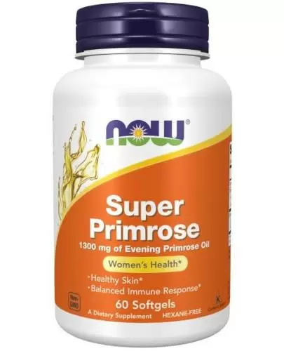 NOW Foods Super Primrose 1300 mg 60 kapsułek zdjęcie