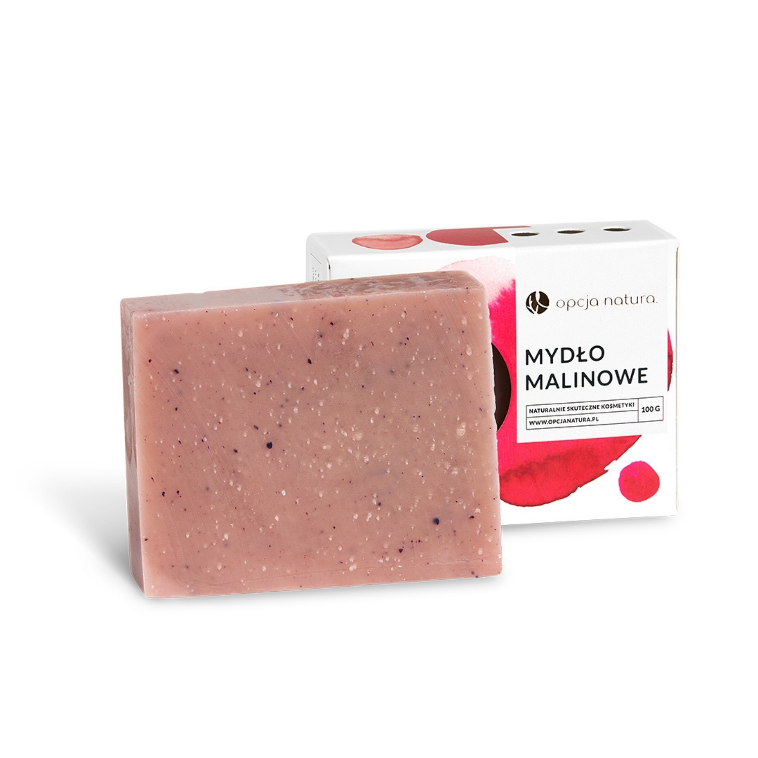 Opcja Natura, mydło malinowe w kostce, 100 g