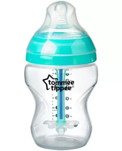 Tommee Tippee Advanced Anti-colic butelka antykolkowa ze smoczkiem o wolnym przepływie 0m+ zielona 260 ml [42256975] zdjęcie