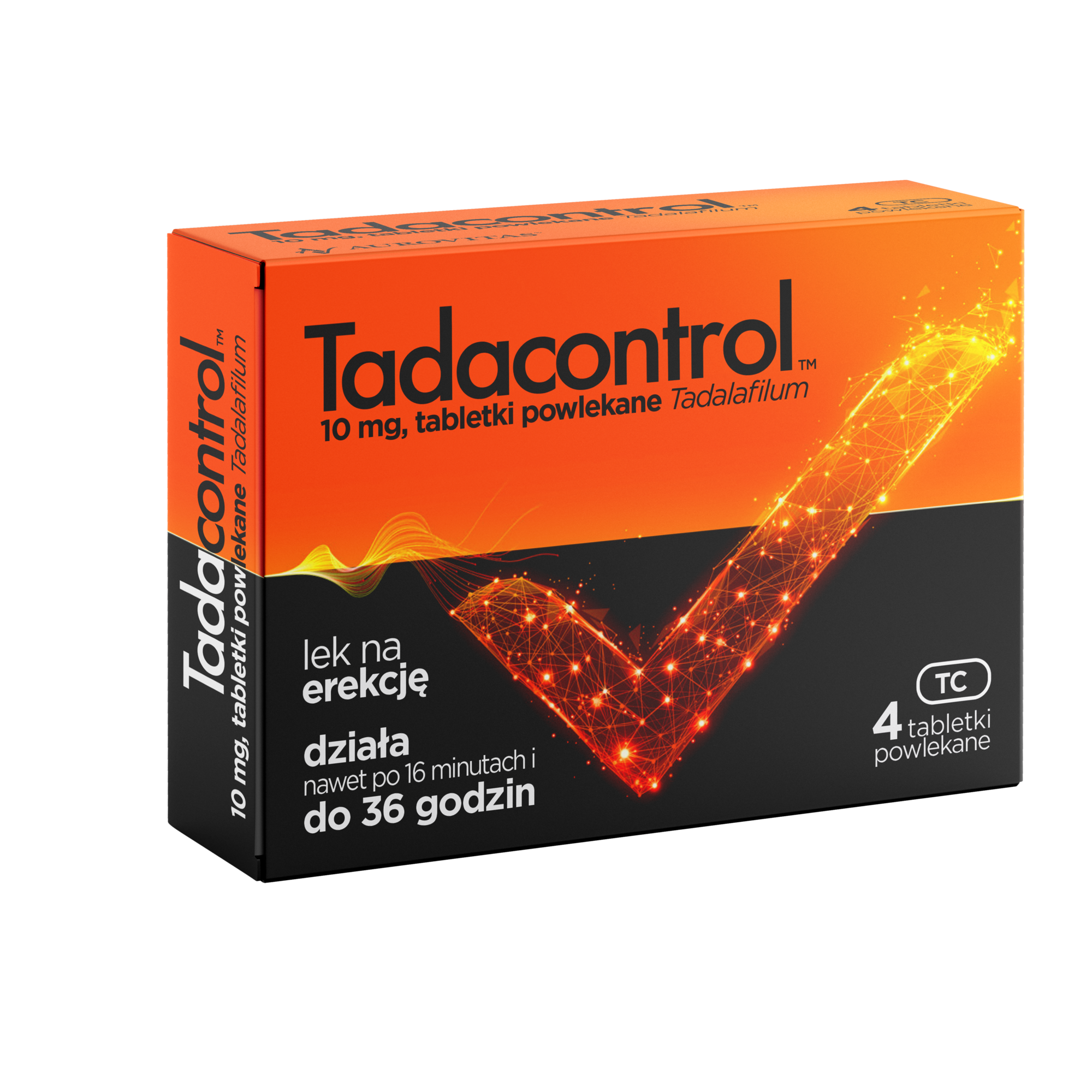 Tadacontrol 10 mg, 4 tabletki powlekane