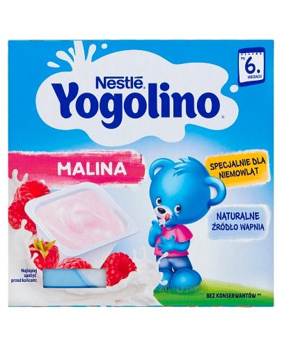 NESTLE YOGOLINO Deserek mleczno-owocowy, jogurcik malina po 6 miesiącu - 4x100 g zdjęcie