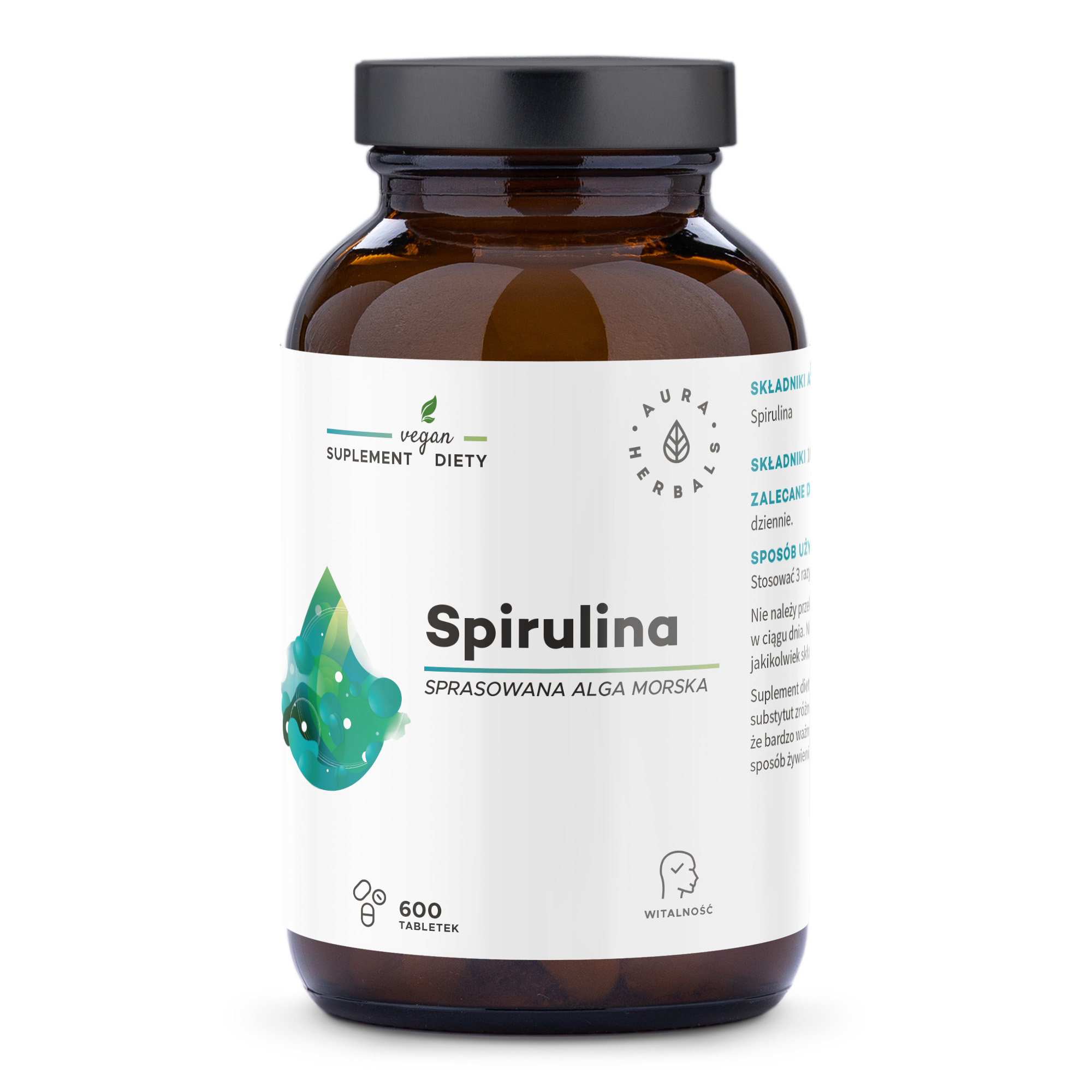 Aura Herbals Spirulina 600 tabletek (150g) zdjęcie