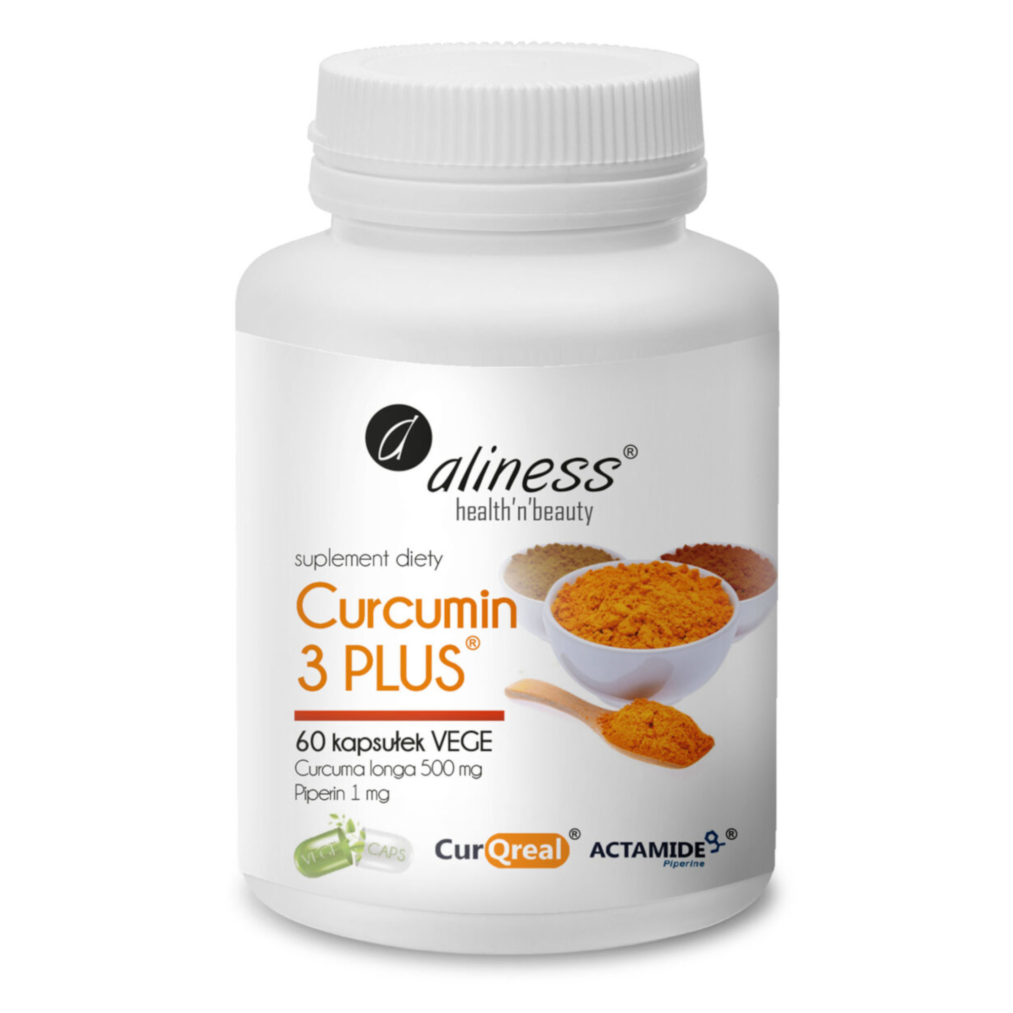 Aliness Curcumin 3 Plus, kapsułki, 60 sztuk zdjęcie