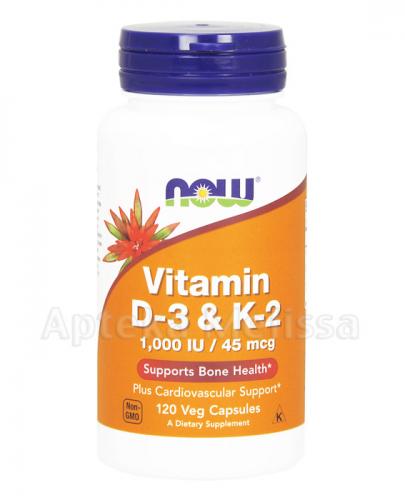 NOW FOODS Vitamin D3 & K2 - 120 kaps. zdjęcie