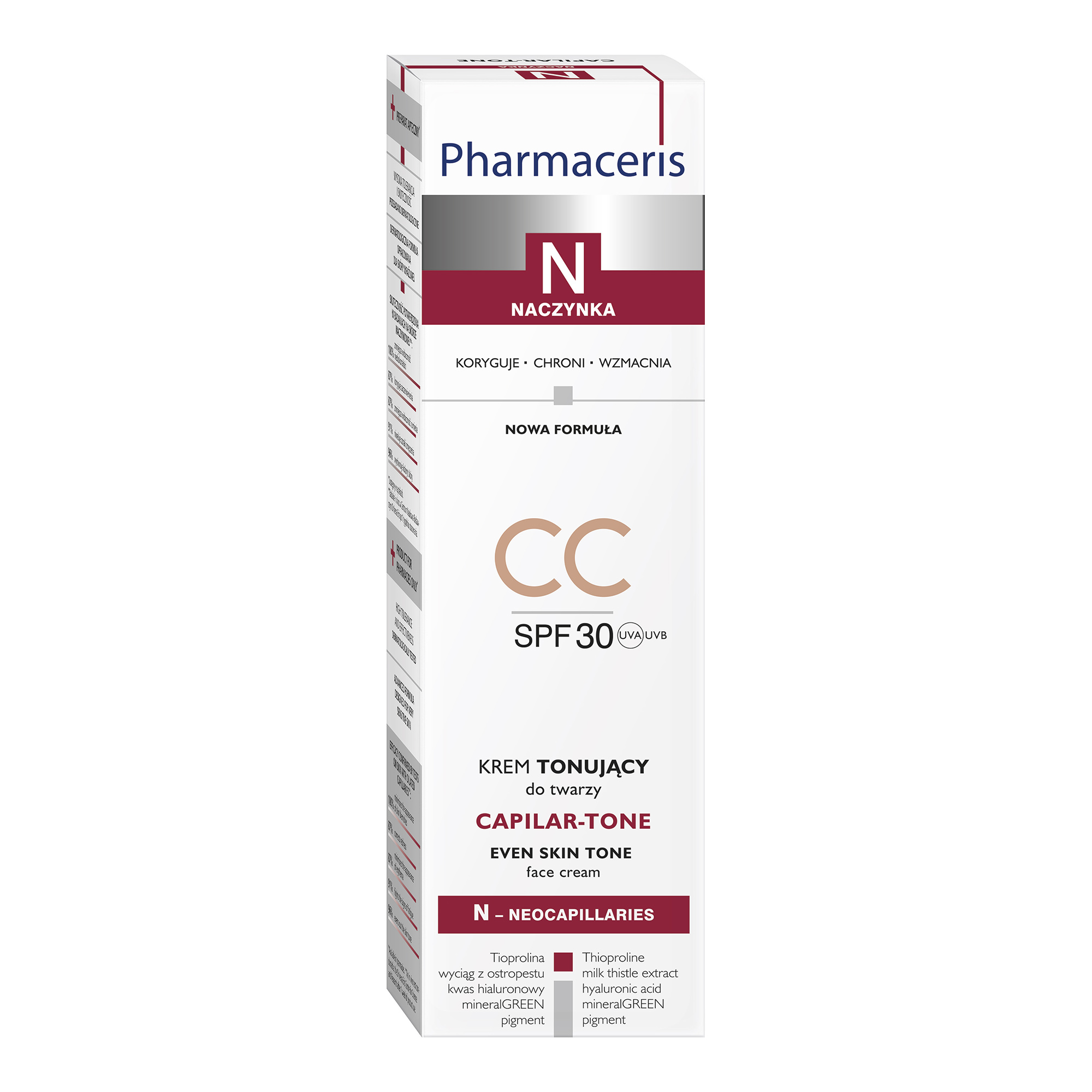 Pharmaceris N Capilar-Tone, krem tonujący CC, SPF 30, skóra naczynkowa i nadreaktywna, 40 ml zdjęcie