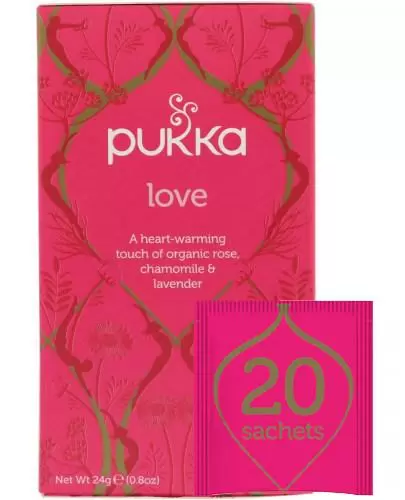 PUKKA LOVE Organiczna herbatka ziołowa z rumiankiem - 20 sasz. - cena, właściwości, opinie  zdjęcie