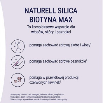 Naturell Silica Biotyna Max 60 tabletek