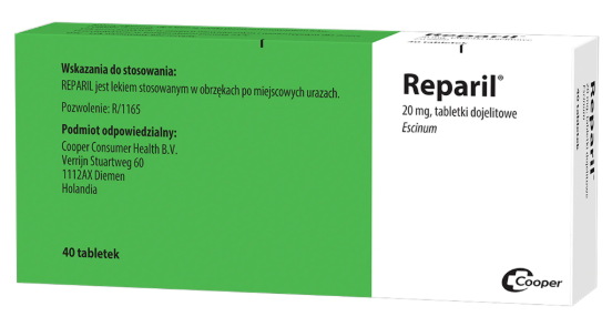 Reparil na obrzęki po miejscowych urazach 40 tabletek zdjęcie