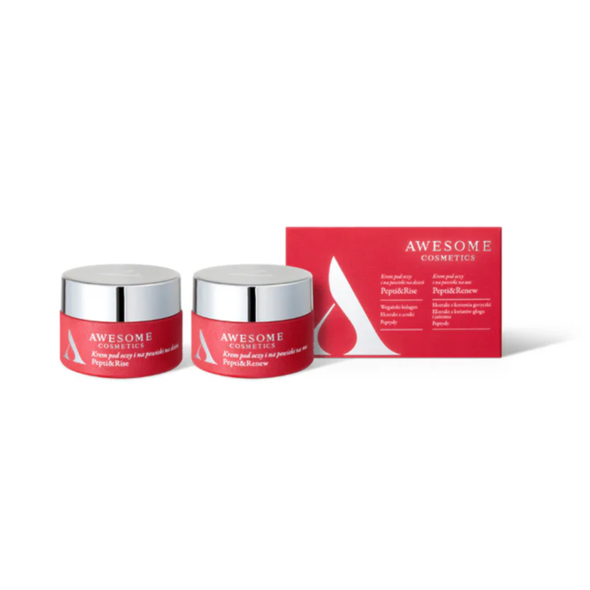Awesome Krem pod oczy i na powieki dzień/noc Pepti&Rise i Pepti&Renew, 2 x 10 ml zdjęcie