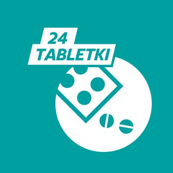 Gaviscon 250 mg + 133,5 mg + 80 mg o smaku mięty tabletki 24 sztuk