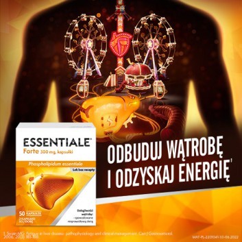 Essentiale Forte Na wątrobę 300 mg 50 kapsułek