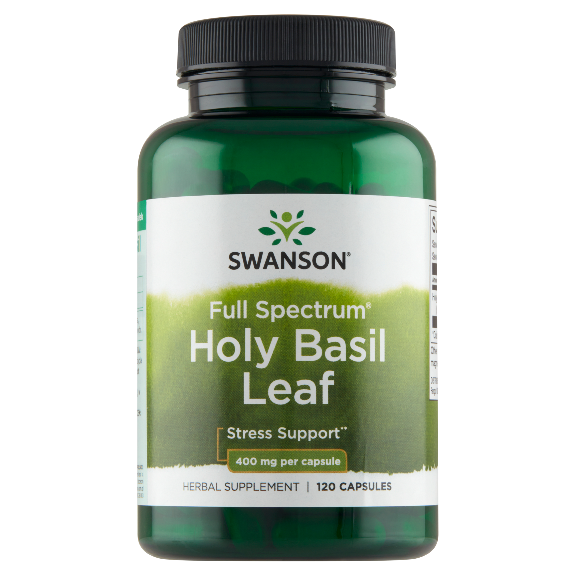 SWANSON Full Spectrum Holy Basil Tulsi, Liść bazylii azjatyckiej, 400 mg, 120 kapsułek zdjęcie
