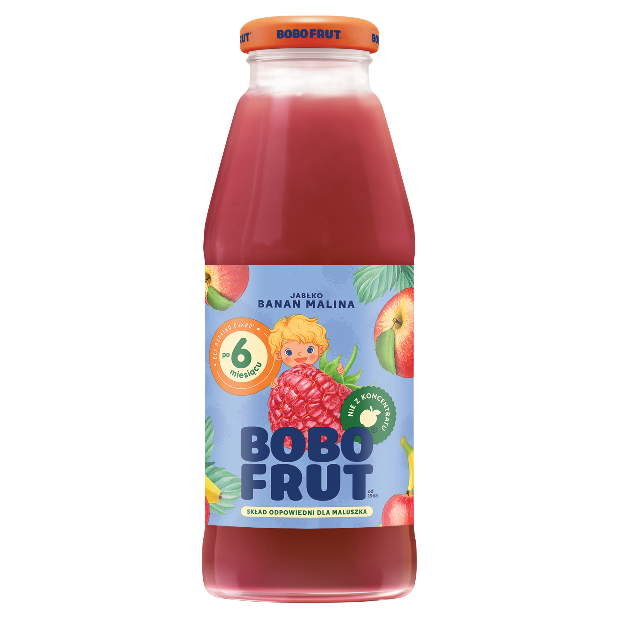 Bobo Frut Nektar jabłko banan malina po 6 miesiącu, 300 ml zdjęcie