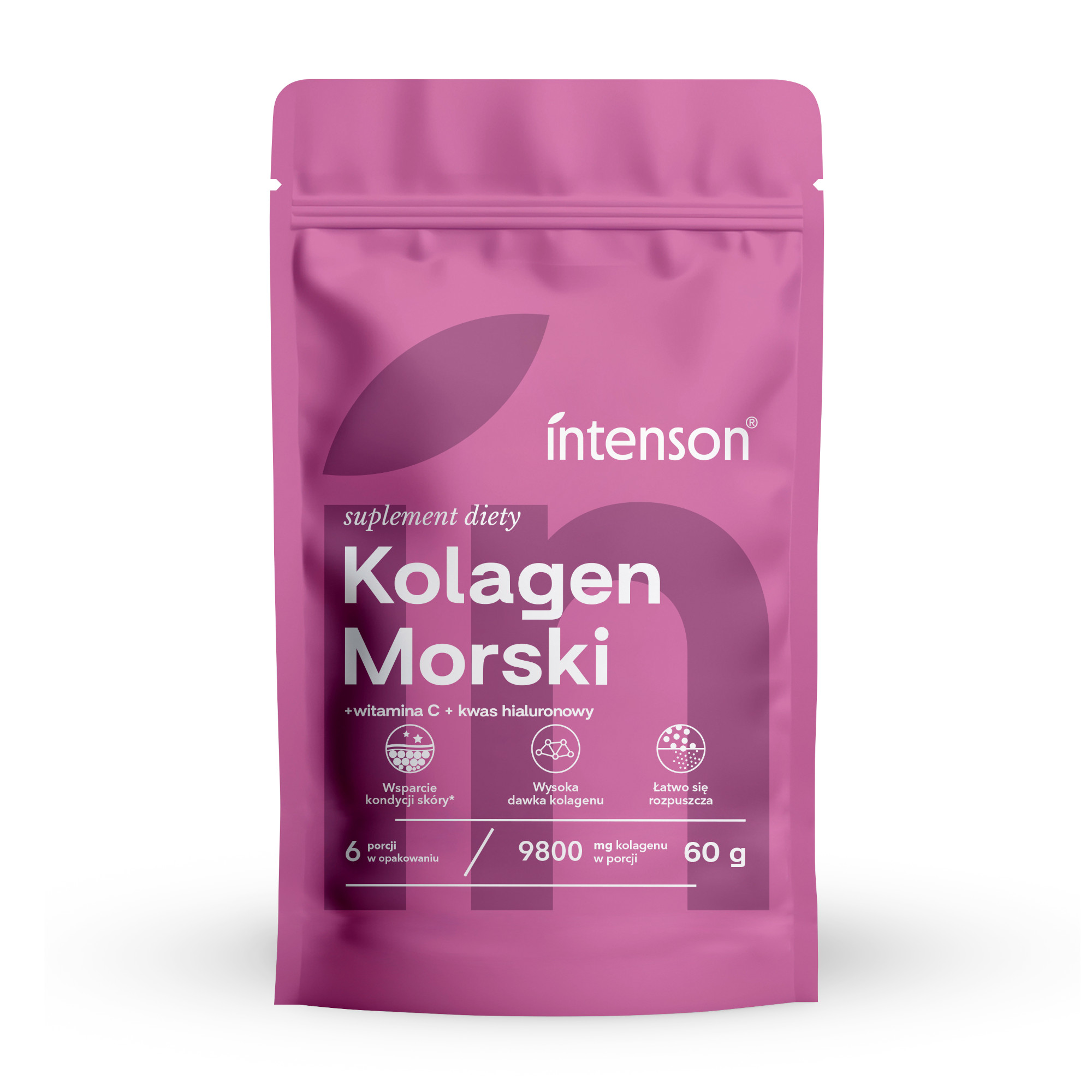 Intenson Kolagen morski + Witamina C + kwas hialuronowy, 60 g zdjęcie