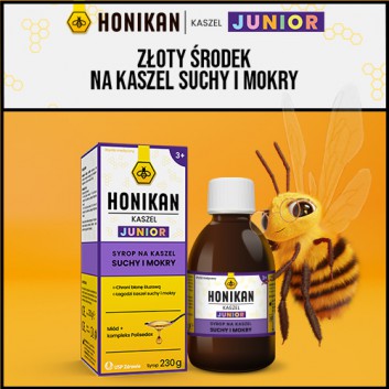 Honikan Kaszel Junior syrop na kaszel suchy i mokry 230 g