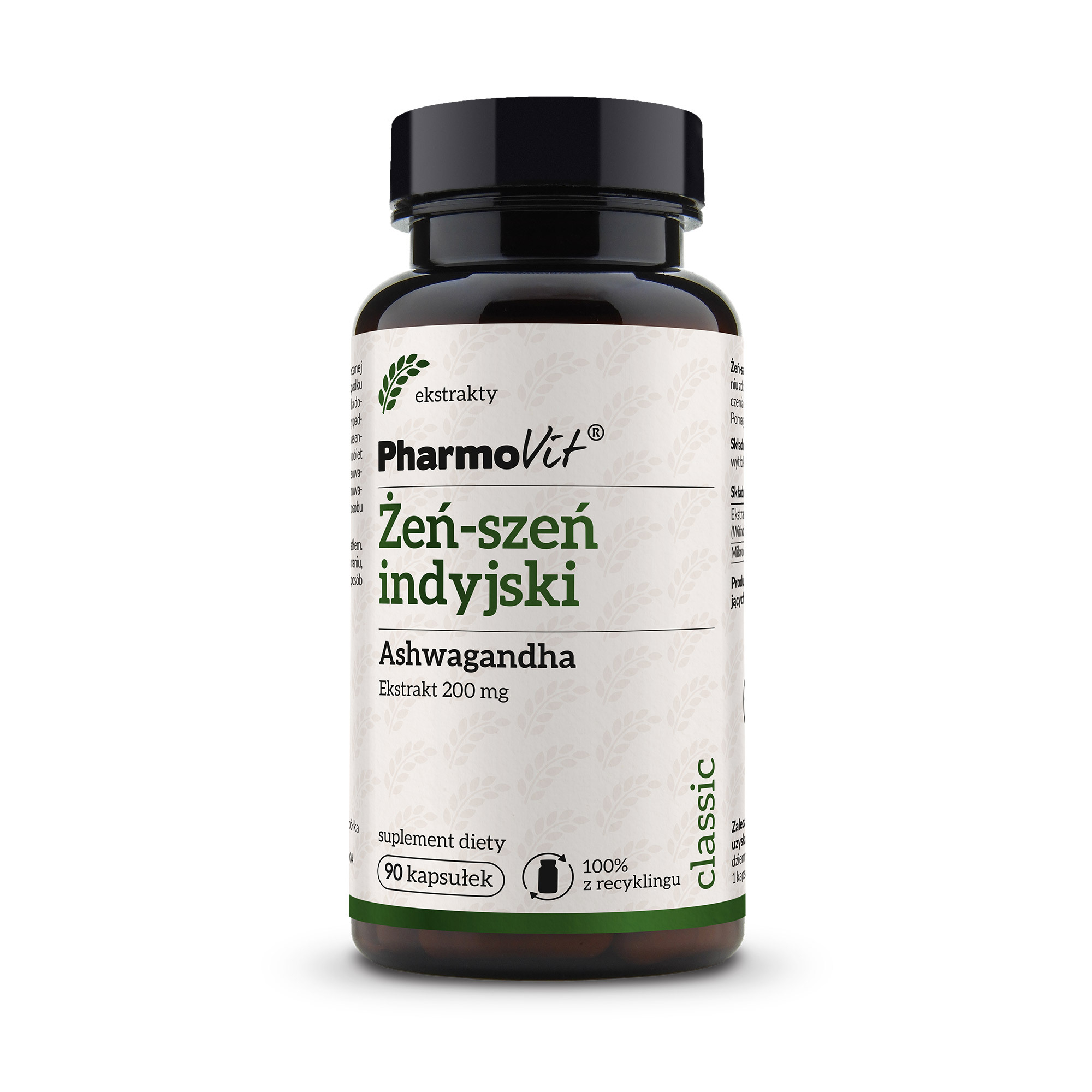 PHARMOVIT ASHWAGANDHA Ekstrakt z żeń-szenia indyjskiego 20:1 - 90 kaps. zdjęcie