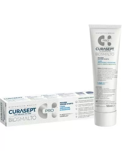 Curasept Biosmalto intensywnie ochronny mus do zębów przeciw próchnicy, erozji i abrazji 50 ml zdjęcie