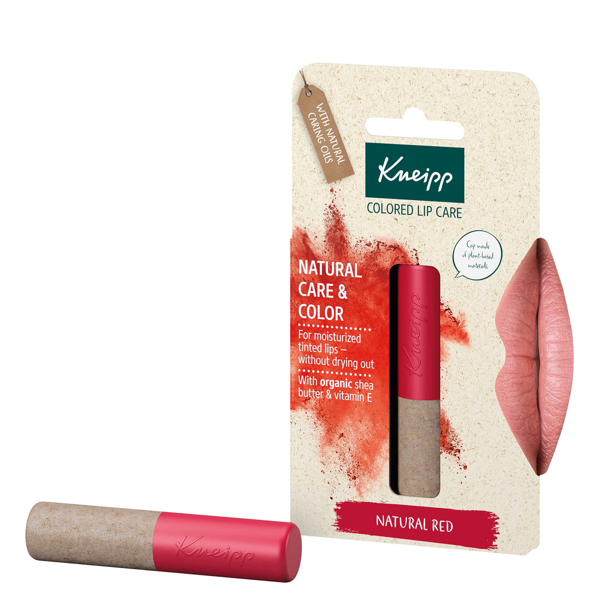 Kneipp Koloryzujący balsam do ust Natural Red, 3,5 g zdjęcie