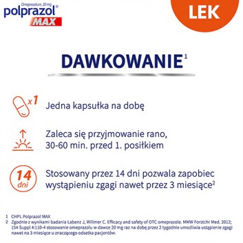 Polprazol Max, 20 mg, kapsułki dojelitowe, twarde, 14 sztuk