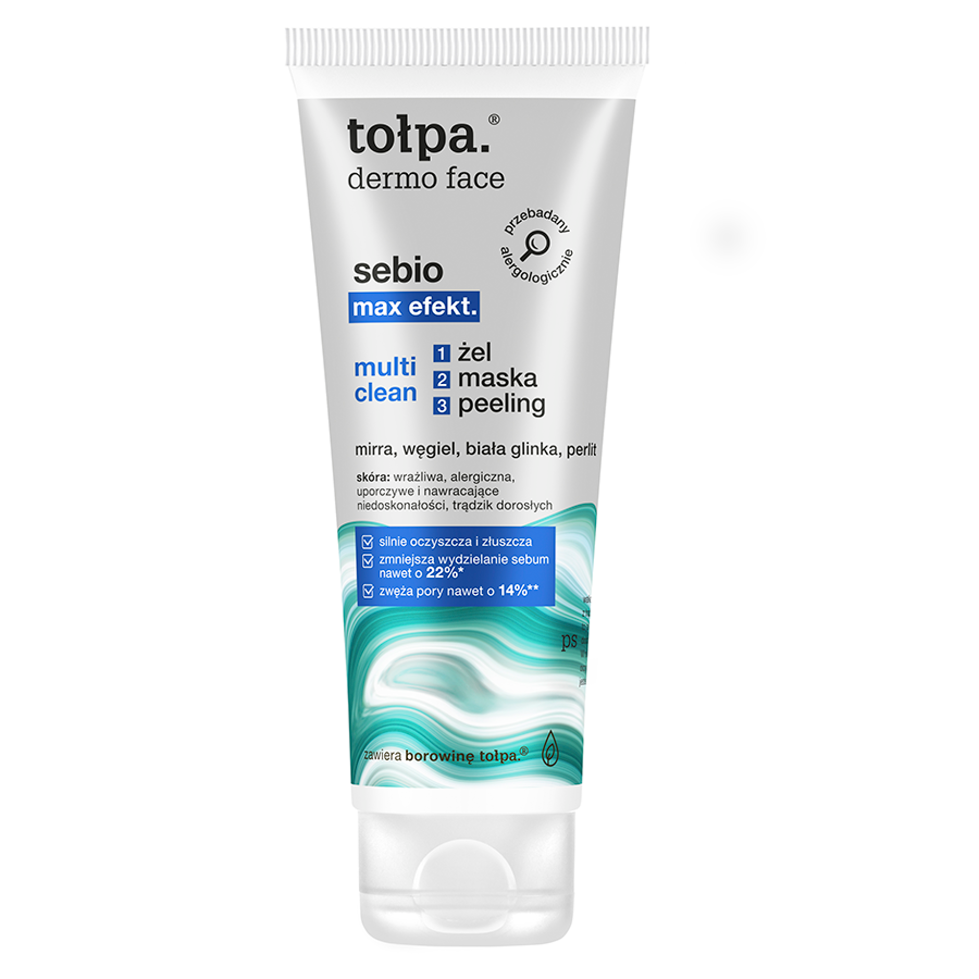 Tołpa Sebio Max Efekt Multi Clean, żel peeling maska, 100 ml zdjęcie