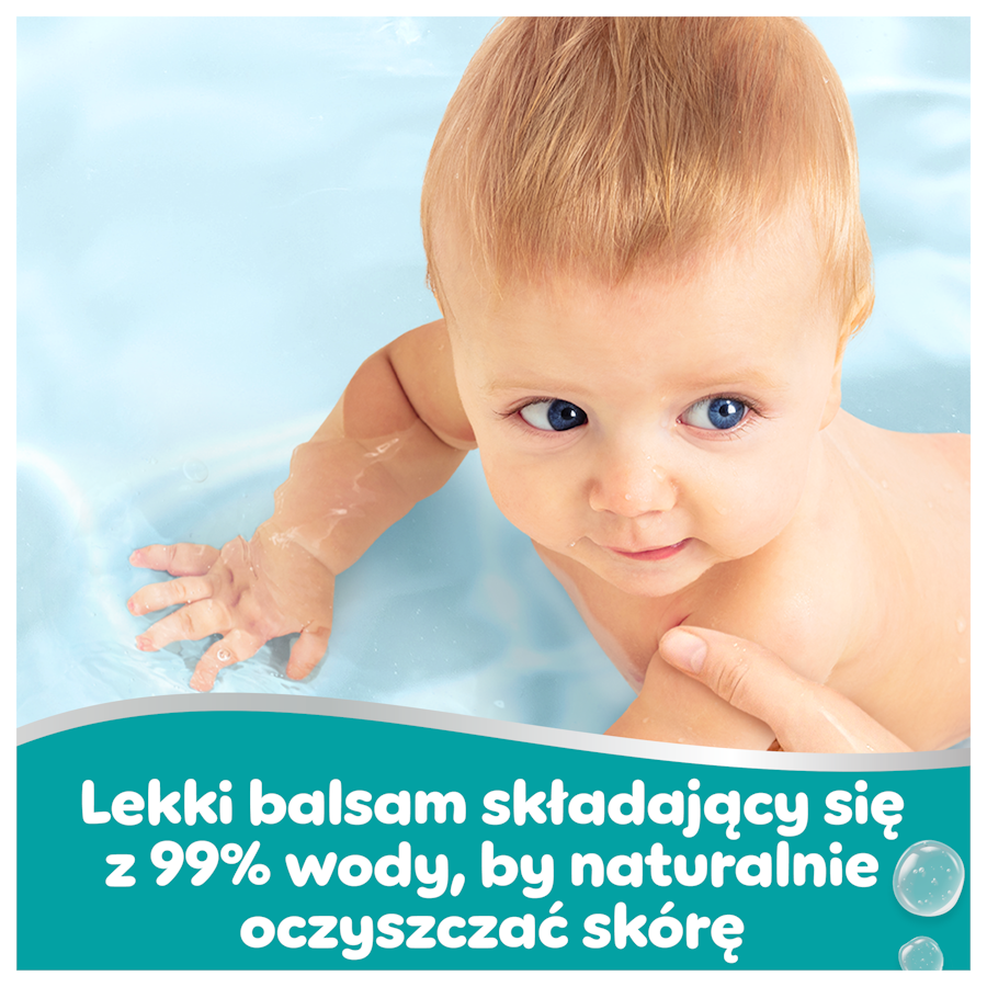 Pampers 99% Water, chusteczki nawilżane dla dzieci, 60 sztuk