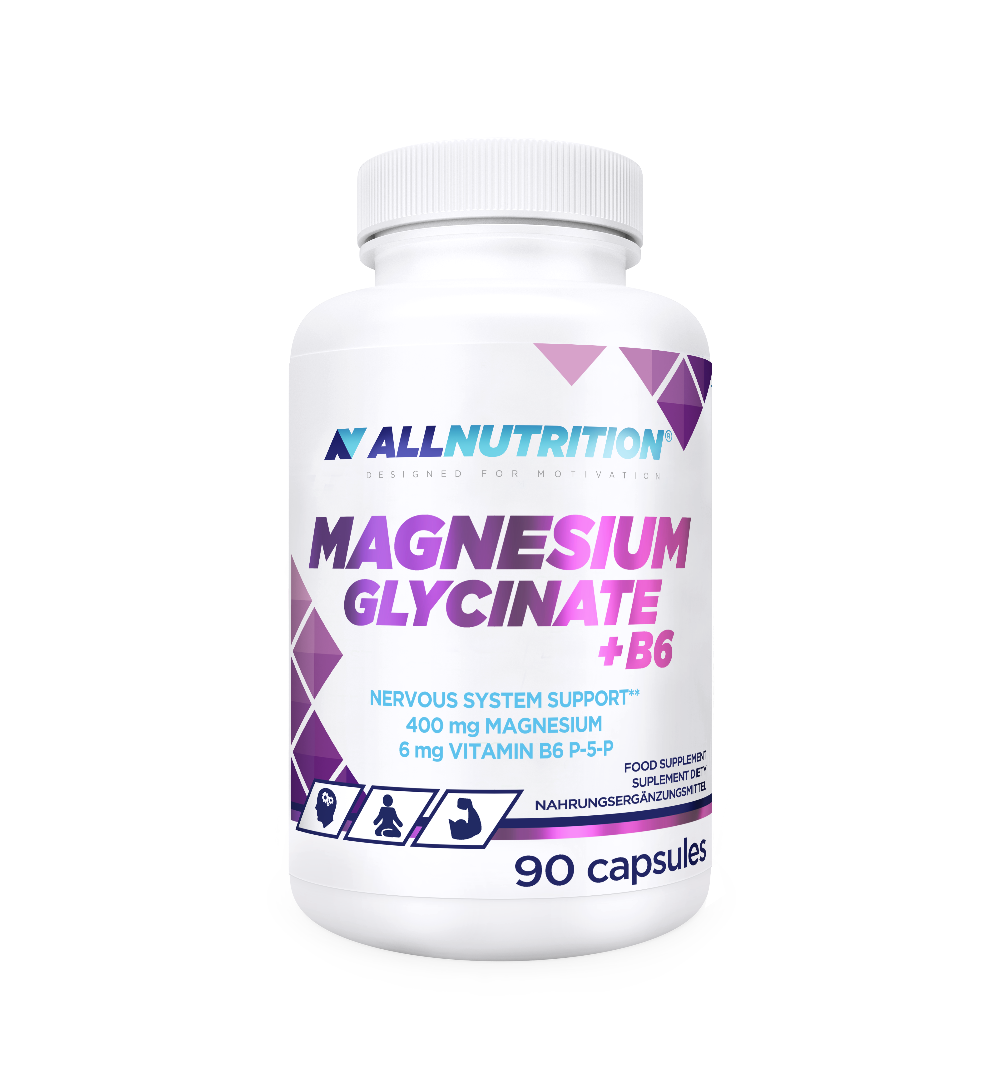 Allnutrition Magnesium glycinate + B6, 90 kapsułek zdjęcie