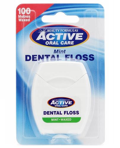 Beauty Formulas Active Oral Care Nić dentystyczna miętowa woskowana - 100 m - cena, opinie, wskazania zdjęcie
