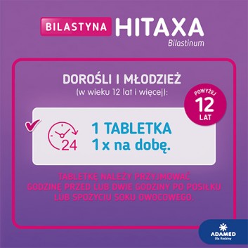 Bilastyna Hitaxa 20 mg 10 tabletek