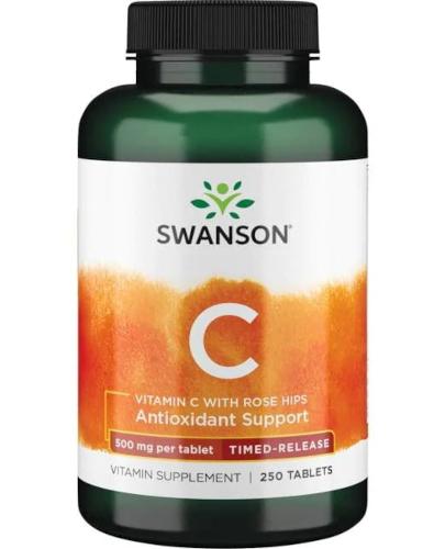 Swanson Witamina C 500 mg z dziką różą o przedłużonym działaniu - 250 tabletek zdjęcie