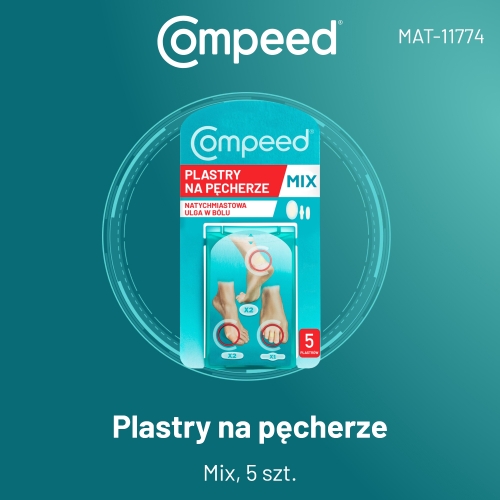 COMPEED Plastry na pęcherze o różnej wielkości, 5 sztuk