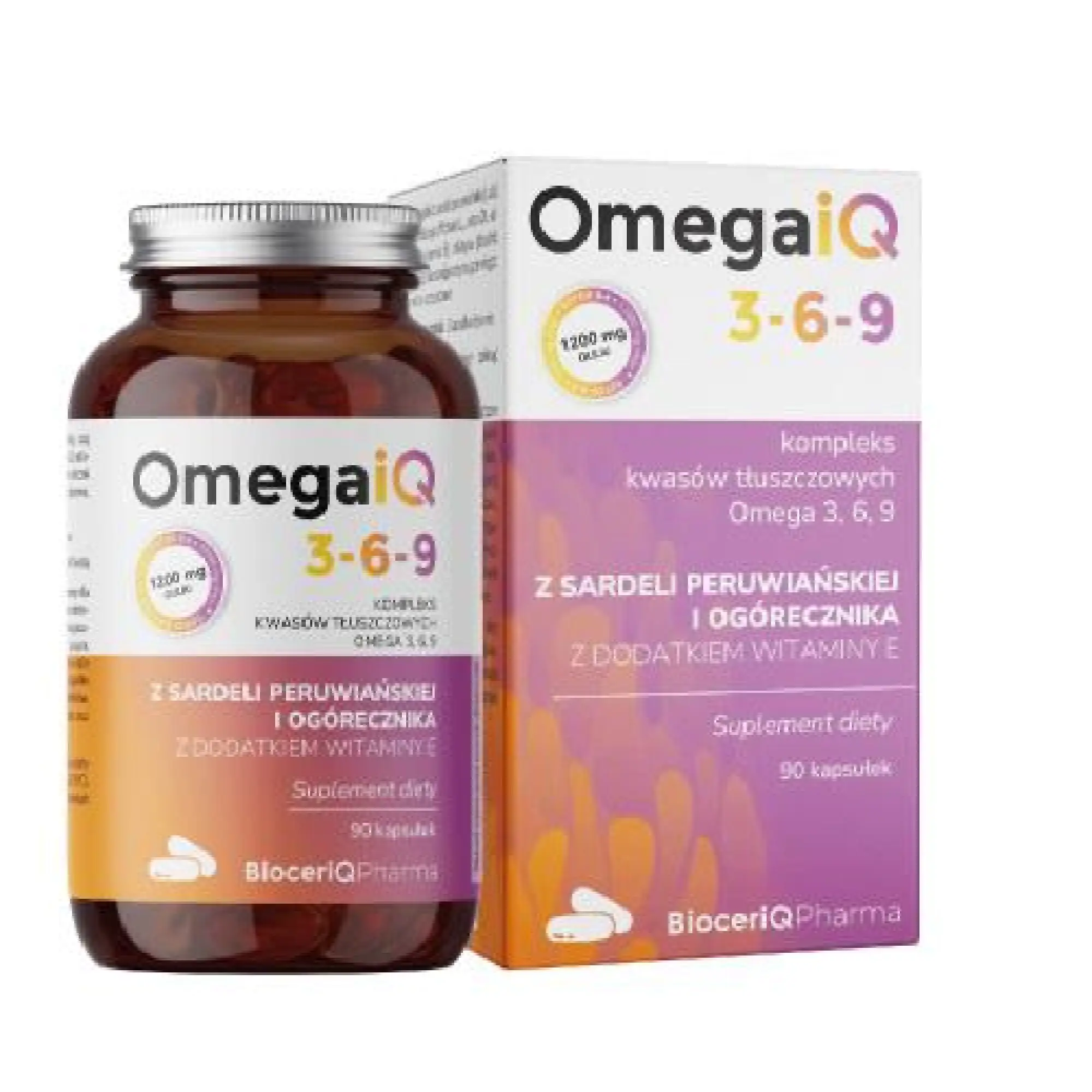 BioceriQ Pharma, OmegaiQ 3-6-9, kapsułki, 90 sztuk  zdjęcie