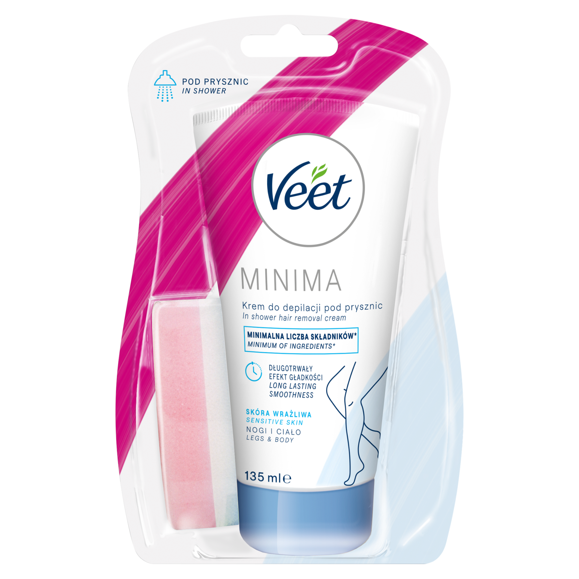 Veet Krem do depilacji pod prysznic dla skóry wrażliwej, 135 ml zdjęcie