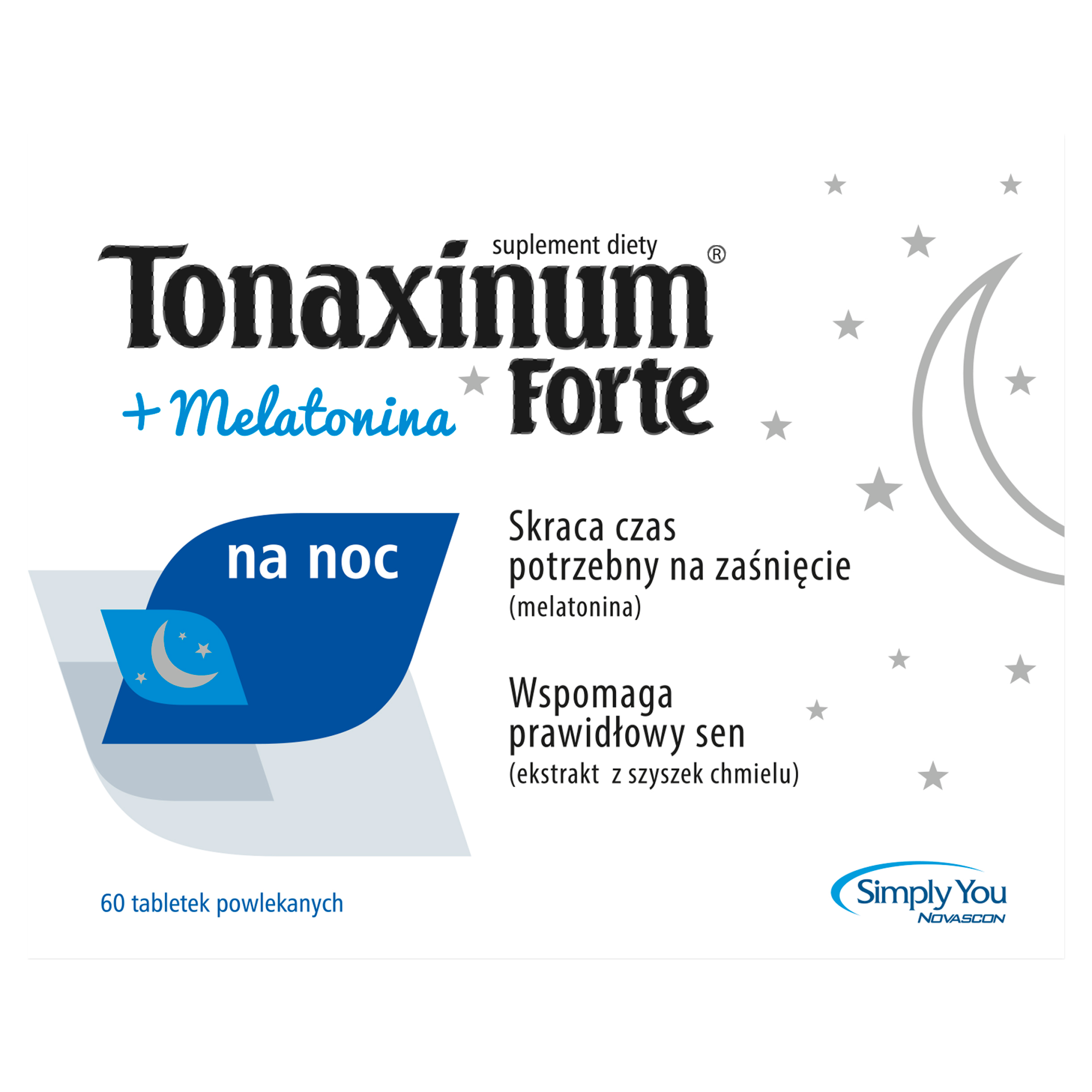Tonaxinum Forte + melatonina, 60 tabletek powlekanych zdjęcie