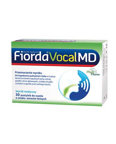 Fiorda Vocal MD o smaku owoców leśnych, 30 pastylek zdjęcie