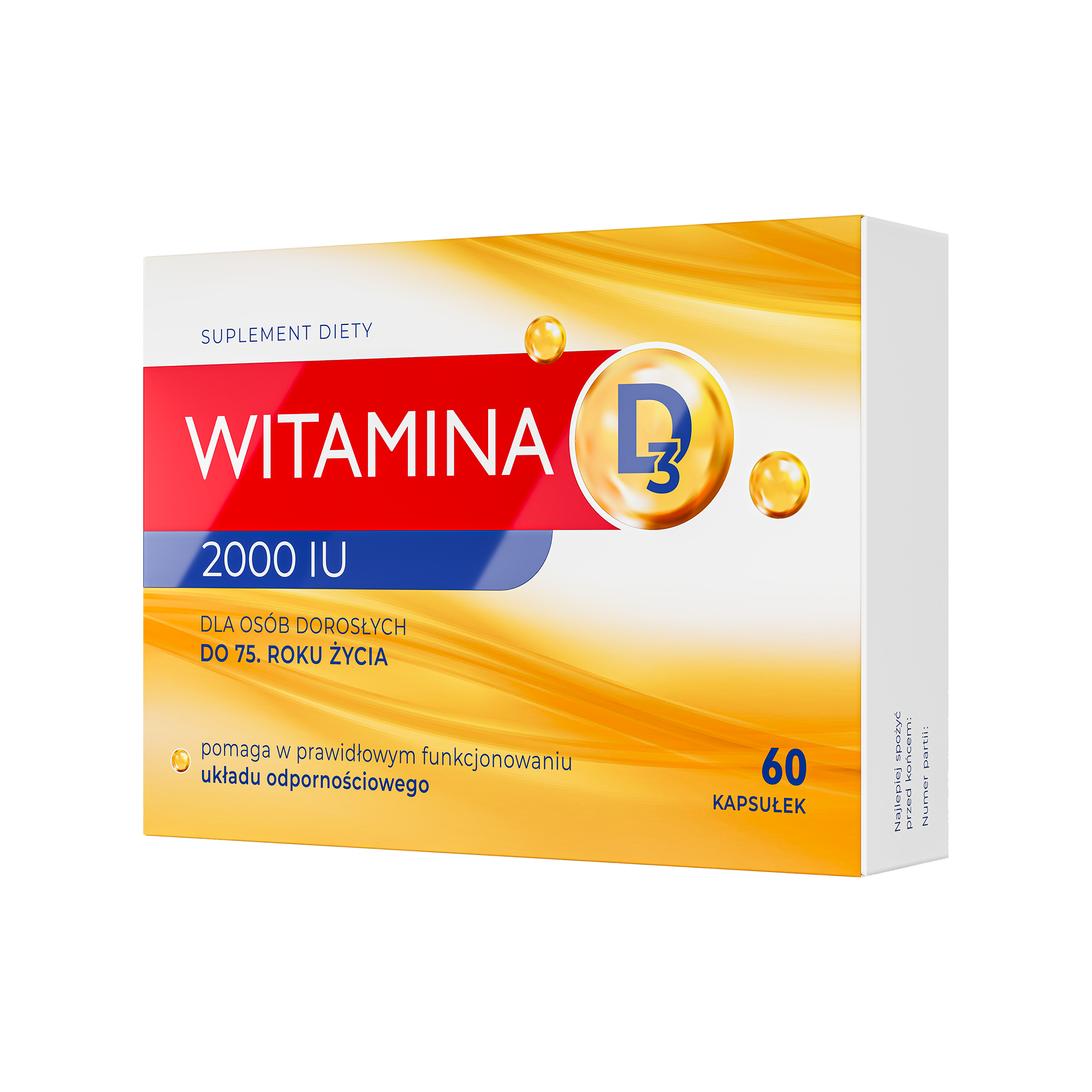 Witamina D3 2000 IU, kapsułki, 60 sztuk