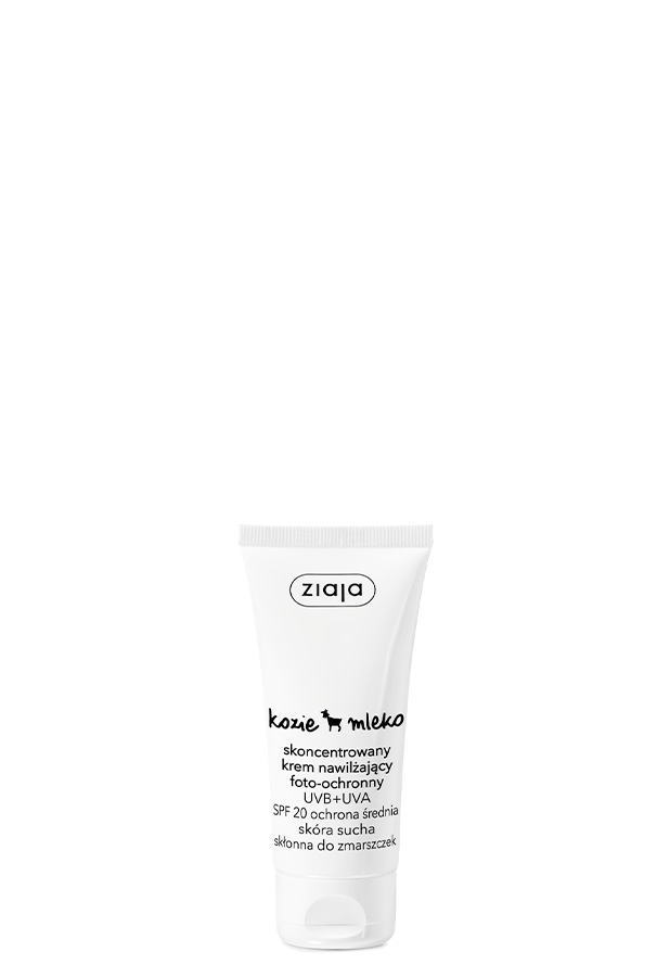 Ziaja Kozie Mleko skoncentrowany krem nawilżający foto-ochronny UVB + UVA SPF 20 ochrona średnia 50 ml zdjęcie