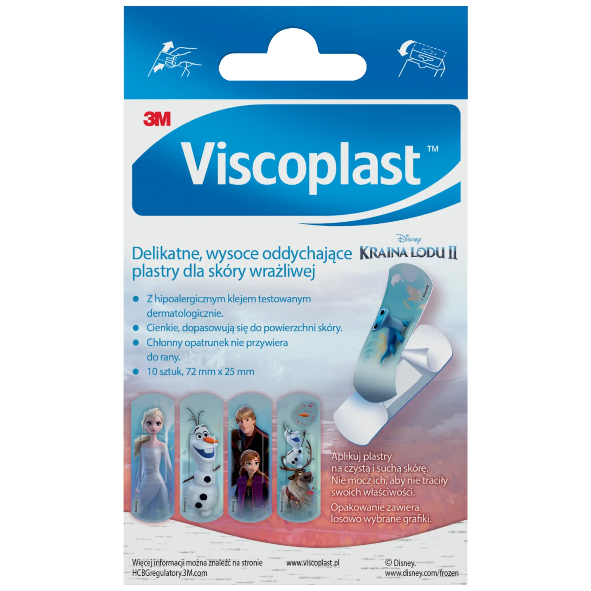 Viscoplast Kraina Lodu zestaw plastrów 10 sztuk