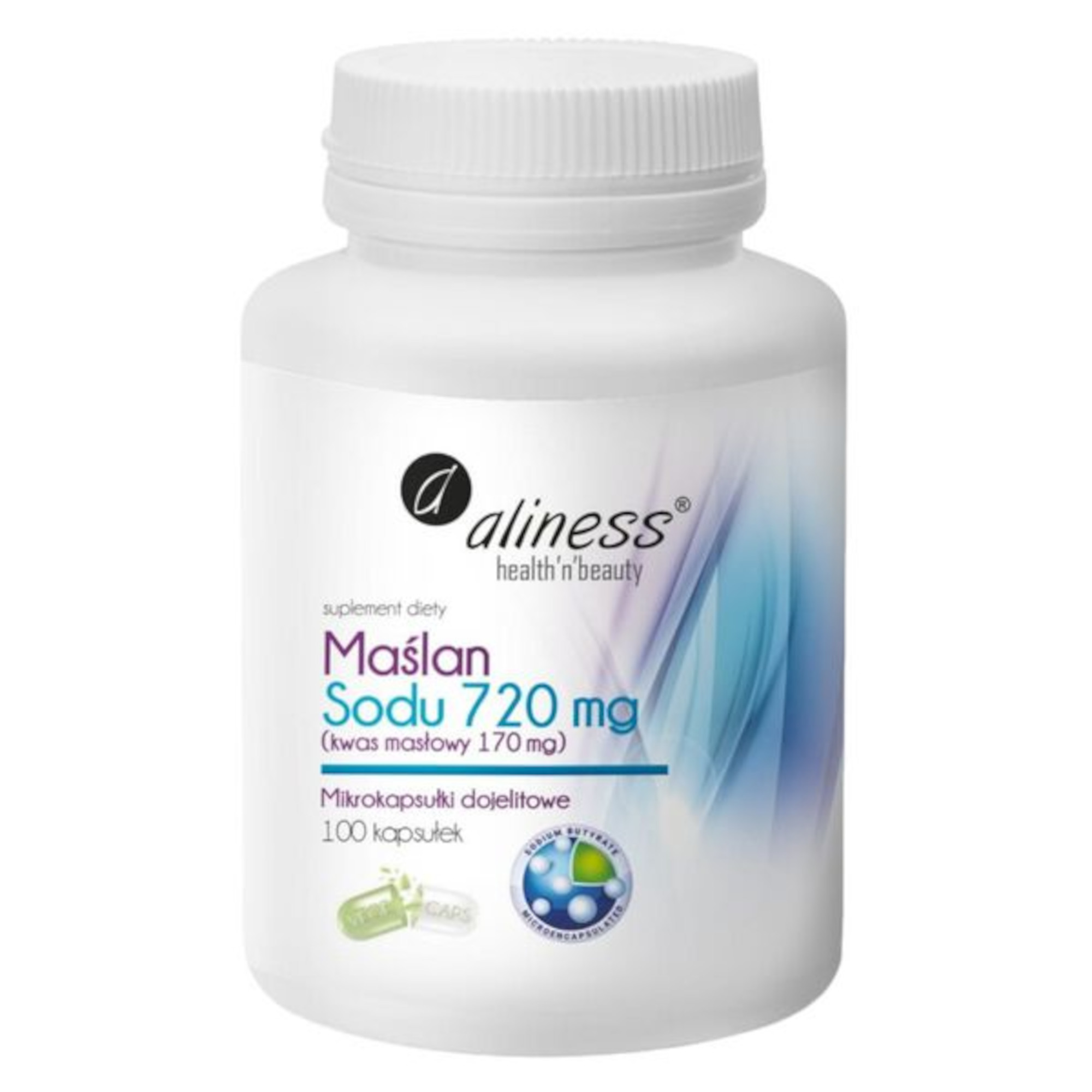 Aliness, Maślan Sodu 720 mg, kapsułki, 100 sztuk zdjęcie