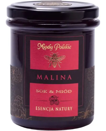 Miody Polskie Sok & Miód Malina 250 g zdjęcie