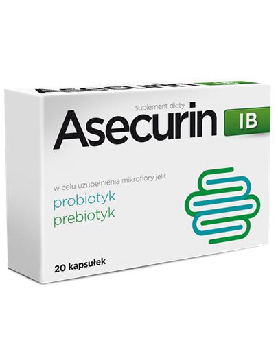 Asecurin IB Połączenie probiotyku z prebiotykiem - 20 kaps. - cena, opinie, stosowanie zdjęcie