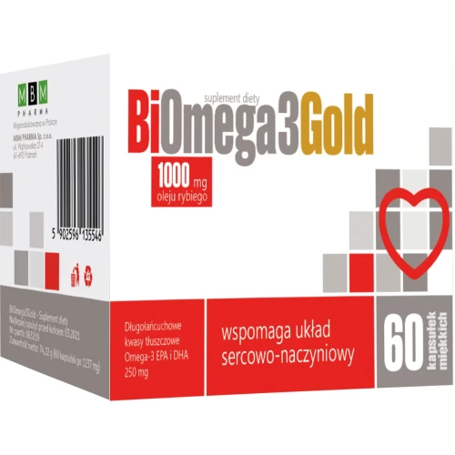 BiOmega 3 Gold 1000 mg, 60 kapsułek zdjęcie