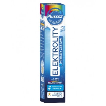 Plusssz Elektrolity + 100% Multiwitamina 24 tabletki musujące