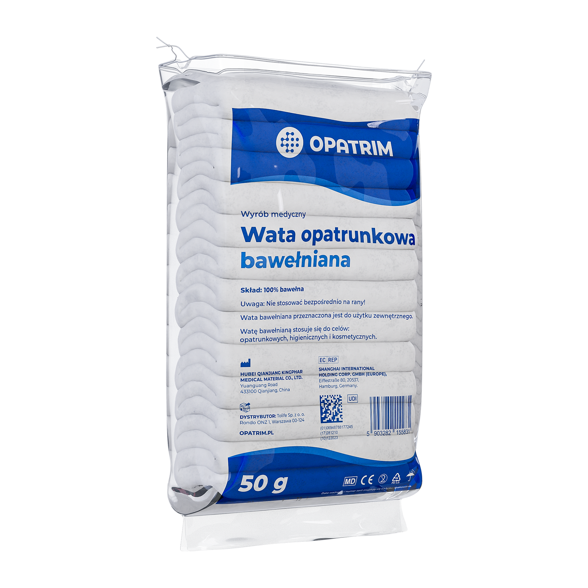 Opatrim wata opatrunkowa bawełniana, 50 g