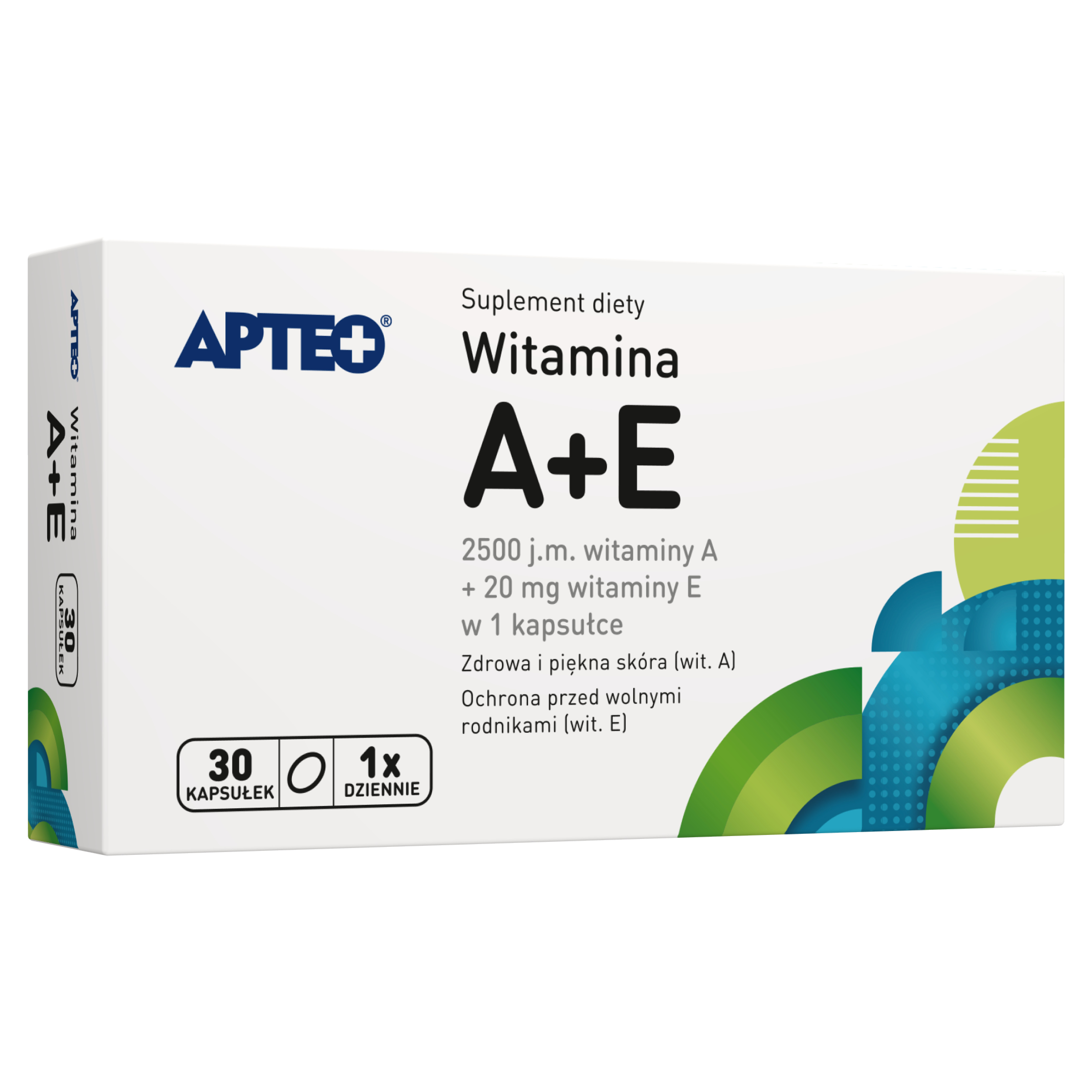 Apteo Witamina A + E, kapsułki, 30 sztuk zdjęcie